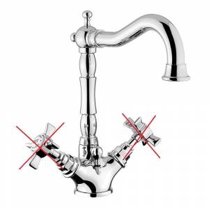 Смеситель двухвентильный для раковины Bugnatese Princeton, без рукояток